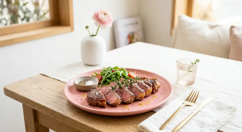 Classic Herb Butter Steak on a plate